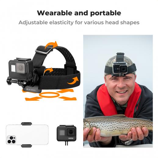K&F Concept Head Strap & Chest Mount Set for GoPro Hero 13 12 11 10 9 8 7 6 5 4 Session DJI Osmo Action Cameras, Quick Release Adjustable Action Camera Accessories Kit K&F Concept Head Strap & Chest Mount Set for GoPro Hero 13 12 11 10 9 8 7 6 5 4 Session DJI Osmo Action Cameras, Quick Release Adjustable Action Camera Accessories Kit